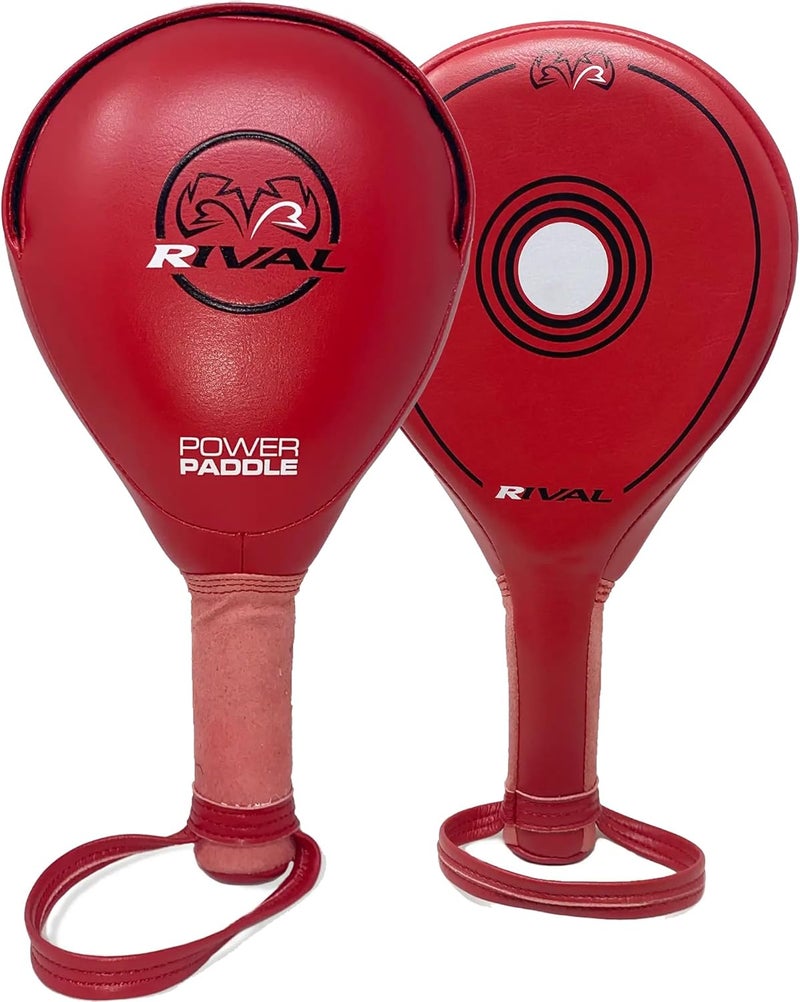 RIVAL Boxing RPDL Power Paddles - High-Density Punching Surface, Angled Shaft with Molded Plastic Insert, and Comfort Grip Handles - Image 1